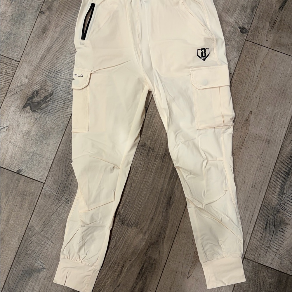 Cream Kids Joggers baseball lifestyle with Pockets